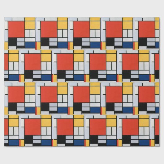  Abstracte compositie van Piet Mondriaan Cadeaupapier (Vlak)
