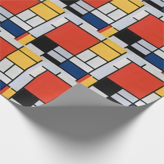 Abstracte compositie van Piet Mondriaan Cadeaupapier (Hoek)