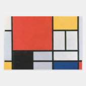 Abstracte compositie van Piet Mondriaan Inpakpapier Vel (Voorkant)