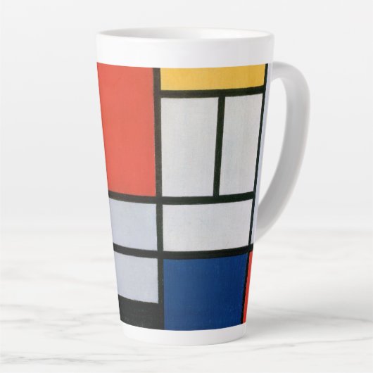  Abstracte compositie van Piet Mondriaan Latte Mok (Rechterhoek)