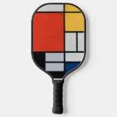Abstracte compositie van Piet Mondriaan Pickleball Paddle (Achterkant)