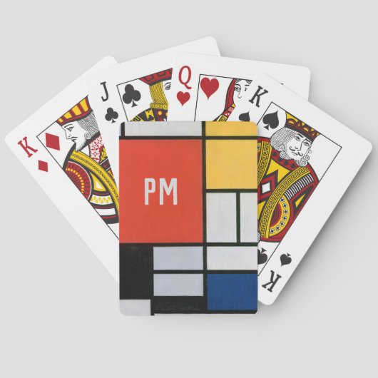  Abstracte compositie van Piet Mondriaan Pokerkaarten (Achterkant)