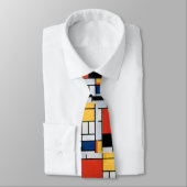 Abstracte compositie van Piet Mondriaan Stropdas (Gebonden)