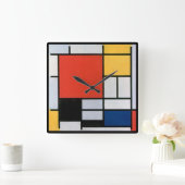 Abstracte compositie van Piet Mondriaan Vierkante Klok (Huis)