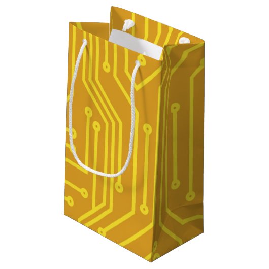 Abstracte computerapparatuur klein cadeauzakje (Achterkant Gekanteld)
