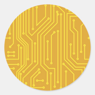 Abstracte computerapparatuur ronde sticker