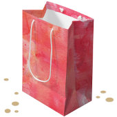 Abstracte Confetti roze Waterverf Medium Cadeauzakje