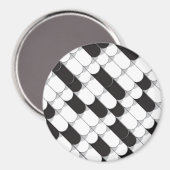 Abstracte constructie (tegels) magneet (Voorkant / Achterkant)