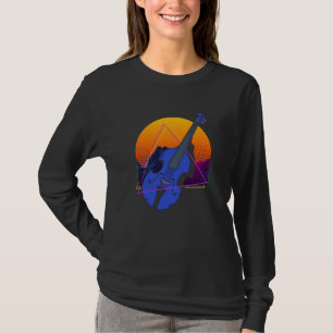 Abstracte contrabas jazz muzikant Contrabas spelen T-shirt