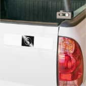 Abstracte Cool Chrome Ying Yang Bumpersticker (Op Truck)
