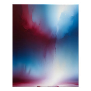 Abstracte Cosmic Horizon Fantasy Achtergrond Kunst Perfect Poster