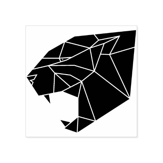 abstracte cougar hoofd art stempel (Afrduk)