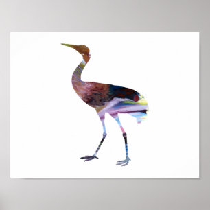 Abstracte Crane Silhouette. Poster