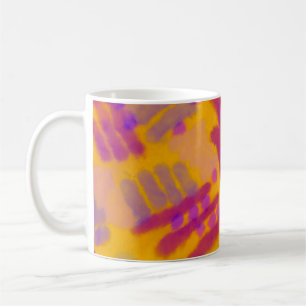 Abstracte creatieve tekening. Rechternajaar kleur Koffiemok