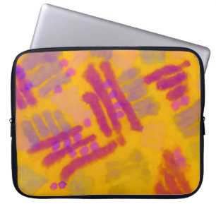 Abstracte creatieve tekening. Rechternajaar kleur Laptop Sleeve
