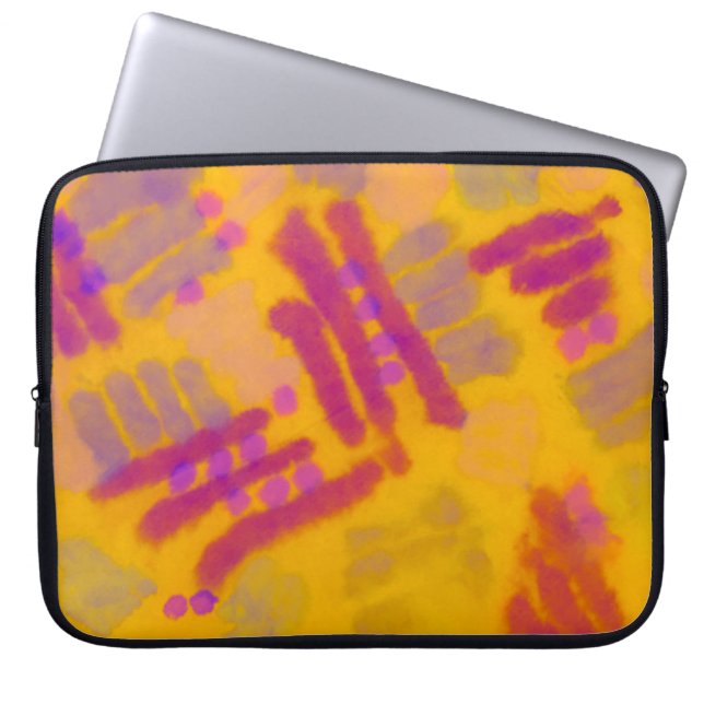Abstracte creatieve tekening. Rechternajaar kleur  Laptop Sleeve (Voorkant)