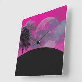 Abstracte crimineel Moon Square Wall klok (Hoek)