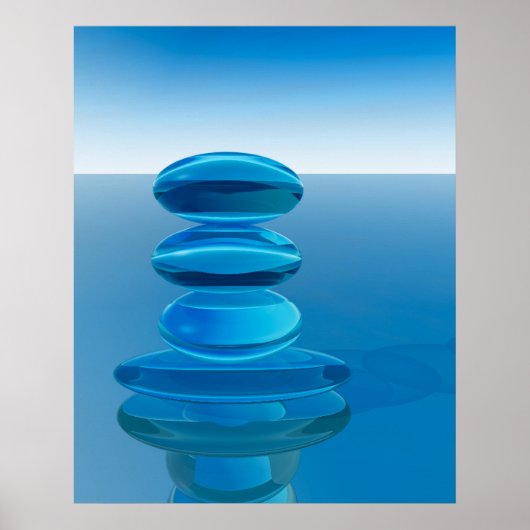 Abstracte Crystal Zen Poster (Voorkant)