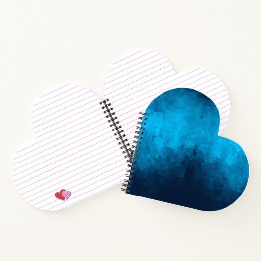 Abstracte Crystallized Blue Background Notitieboek (Binnen)