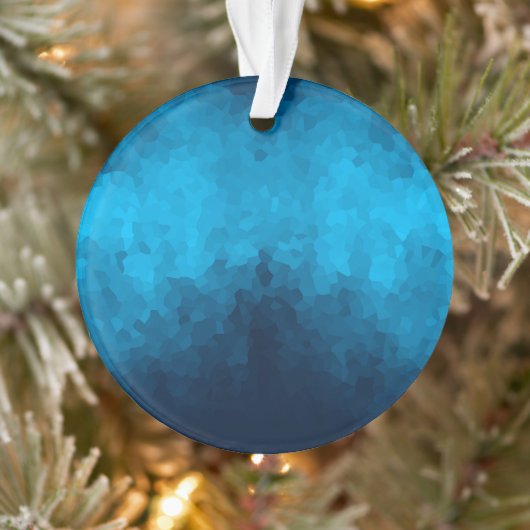 Abstracte Crystallized Blue Background Ornament (Boom)