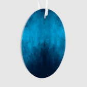 Abstracte Crystallized Blue Background Ornament (voorkant)