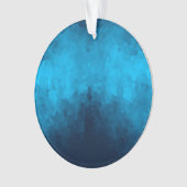 Abstracte Crystallized Blue Background Ornament (voorkant)