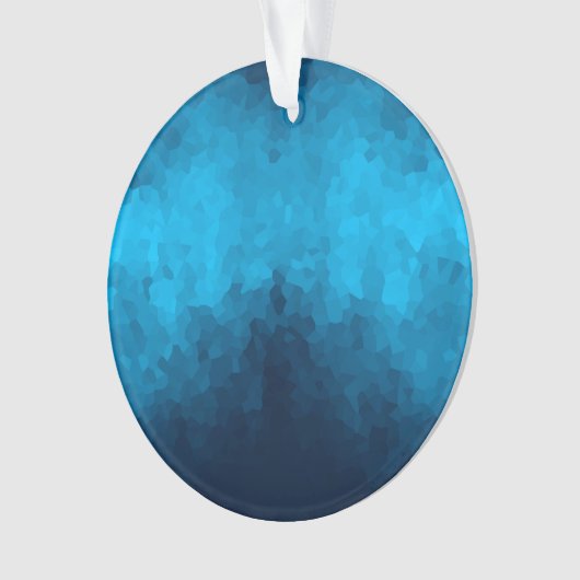 Abstracte Crystallized Blue Background Ornament (voorkant)