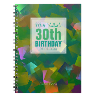 Abstracte Cubistische vormen 30e Birthday Guest Bo Notitieboek