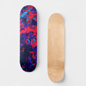 Abstracte Custom Street Art Geïnspireerd Blauw Roo Skateboard (Voorkant)