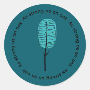 Abstracte Cute Boom Ronde Sticker