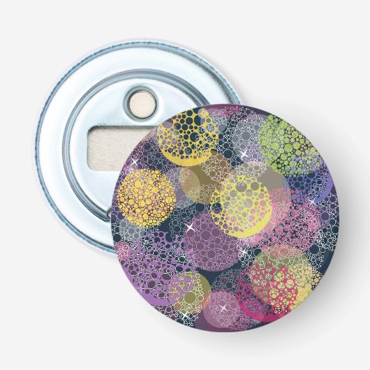 Abstracte Cute Polka Dot Circle Button Flesopener (Voorkant)
