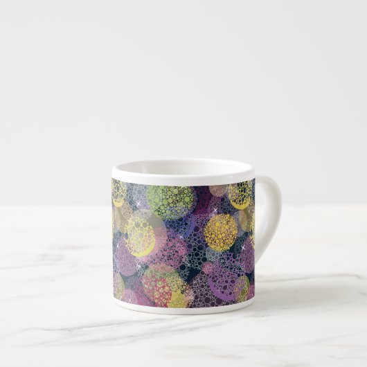 Abstracte Cute Polka Dot Circle Espresso Kop (Voorkant rechts)