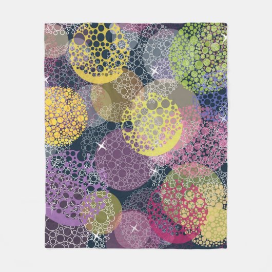 Abstracte Cute Polka Dot Circle Fleece Deken (Voorkant)
