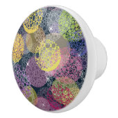 Abstracte Cute Polka Dot Circle Keramische Knop (Rechts)