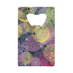 Abstracte Cute Polka Dot Circle Kredietkaart Flessenopener