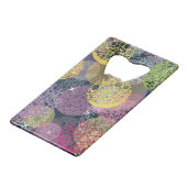 Abstracte Cute Polka Dot Circle Kredietkaart Flessenopener (Voorkant Gekanteld)