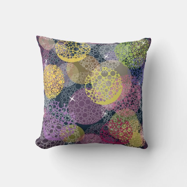 Abstracte Cute Polka Dot Circle Kussen (Voorkant)