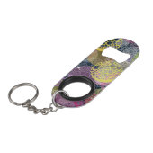 Abstracte Cute Polka Dot Circle Sleutelhanger Flessenopener (Voorkant Gekanteld)