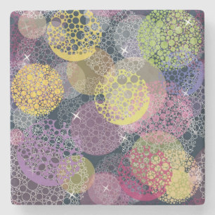 Abstracte Cute Polka Dot Circle Stenen Onderzetter