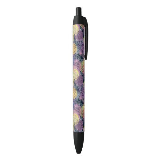 Abstracte Cute Polka Dot Circle Zwarte Inkt Pen (Achterkant (Verticaal))