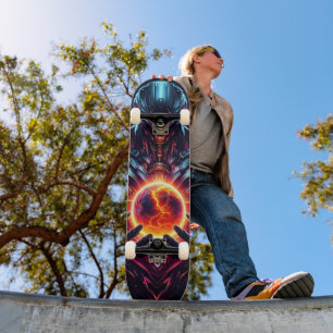 Abstracte Cyber Kosmische Beschermer Futuristische Skateboard