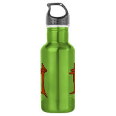 Abstracte Dachshund Dog Waterfles (Achterkant)