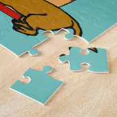 Abstracte Dachshund Jigzaag Puzzle Legpuzzel (Zijkant)