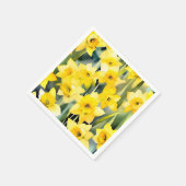 Abstracte Daffodil Waterverf Servet (Hoek)