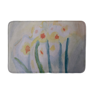 Abstracte Daffodils Bath Mat