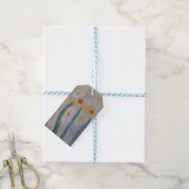 Abstracte Daffodils Cadeaulabel (Met Touw)