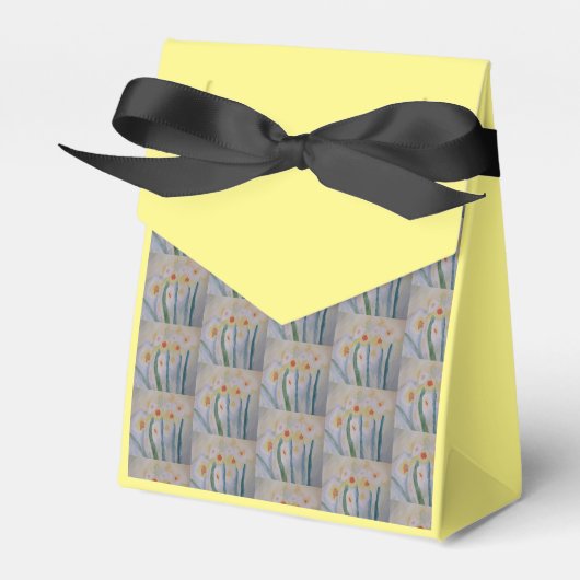 Abstracte Daffodils Favor Box Bedankdoosjes (Voorkant Zijde)