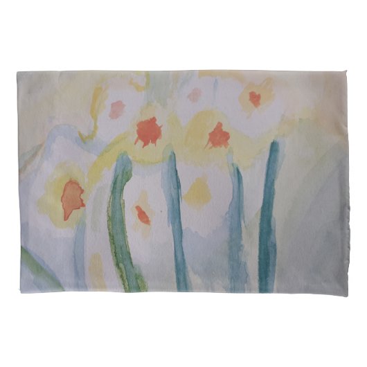 Abstracte Daffodils Kussensloop (Voorkant)