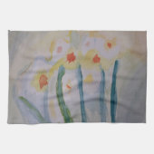 Abstracte Daffodils Tea Towel Theedoek (Horizontaal)