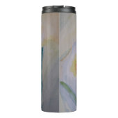 Abstracte Daffodils Thermal Tumbler Thermosbeker (Achterkant)